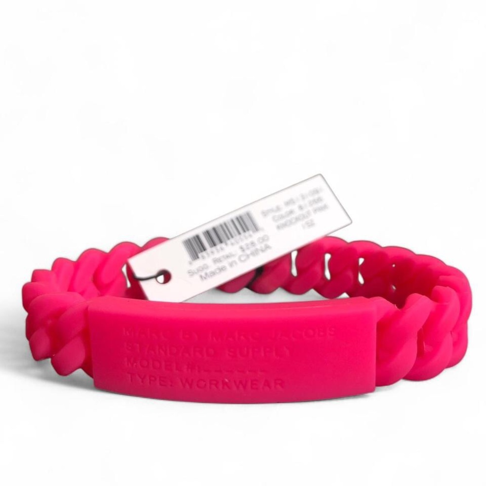 Marc by Marc Jacobs Pink Silicone Bracelet